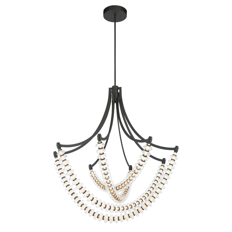 Minka-Lavery 5647-899-L LED Chandelier, Dark Matte Black