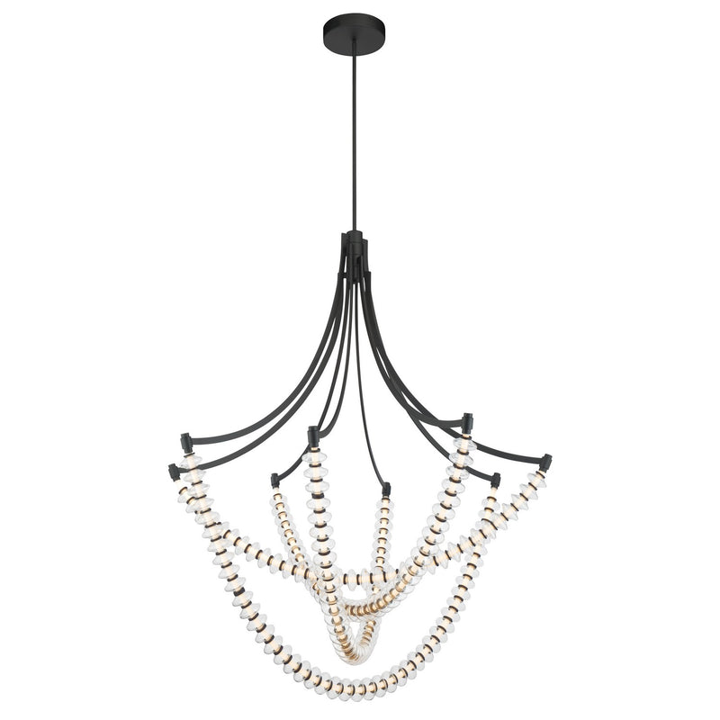 Minka-Lavery 5648-899-L LED Chandelier, Dark Matte Black
