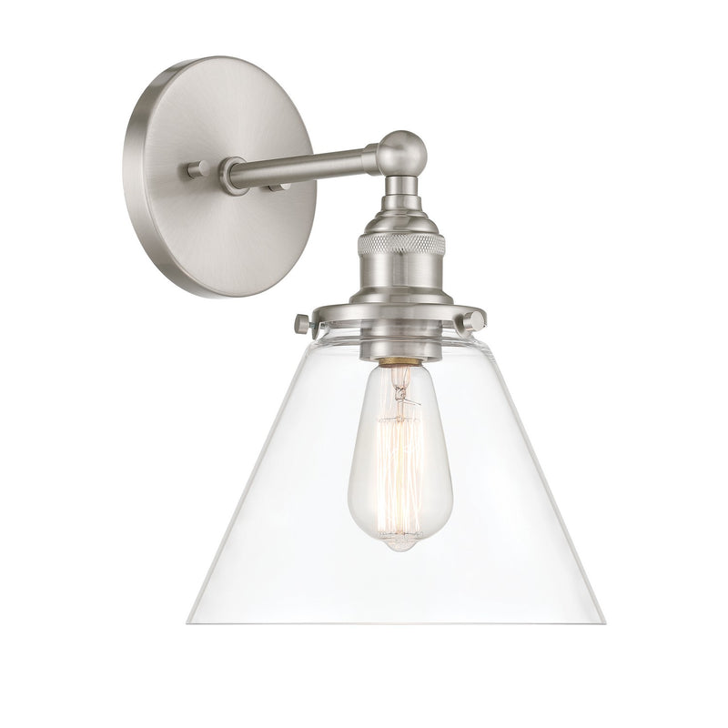 Minka-Lavery 5680-84 One Light Bath Sconce, Brushed Nickel