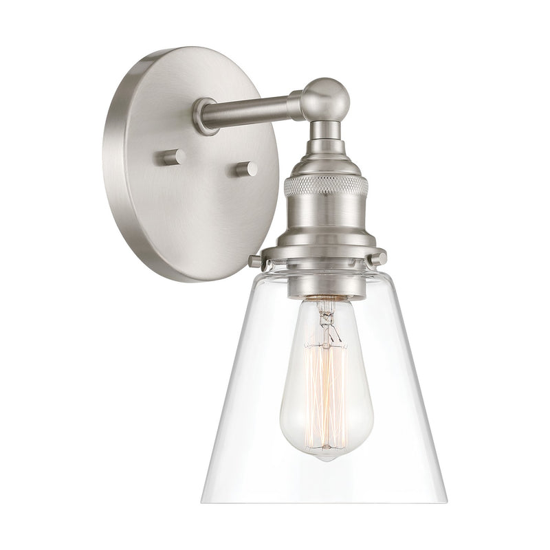 Minka-Lavery 5681-84 One Light Bath Sconce, Brushed Nickel
