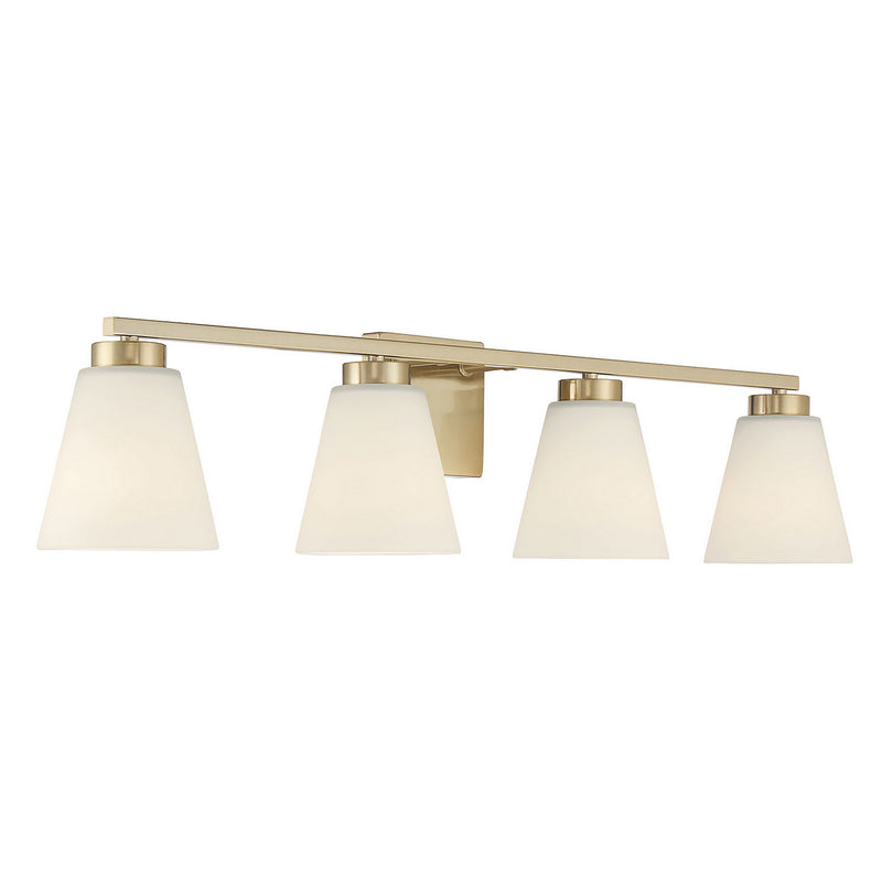 Millennium 64004WG-MG Four Light Vanity, Modern Gold
