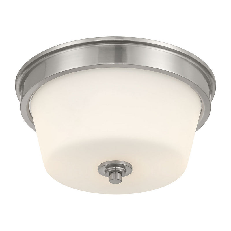 Millennium 64102WG-BN Two Light Flush Mount, Brushed Nickel