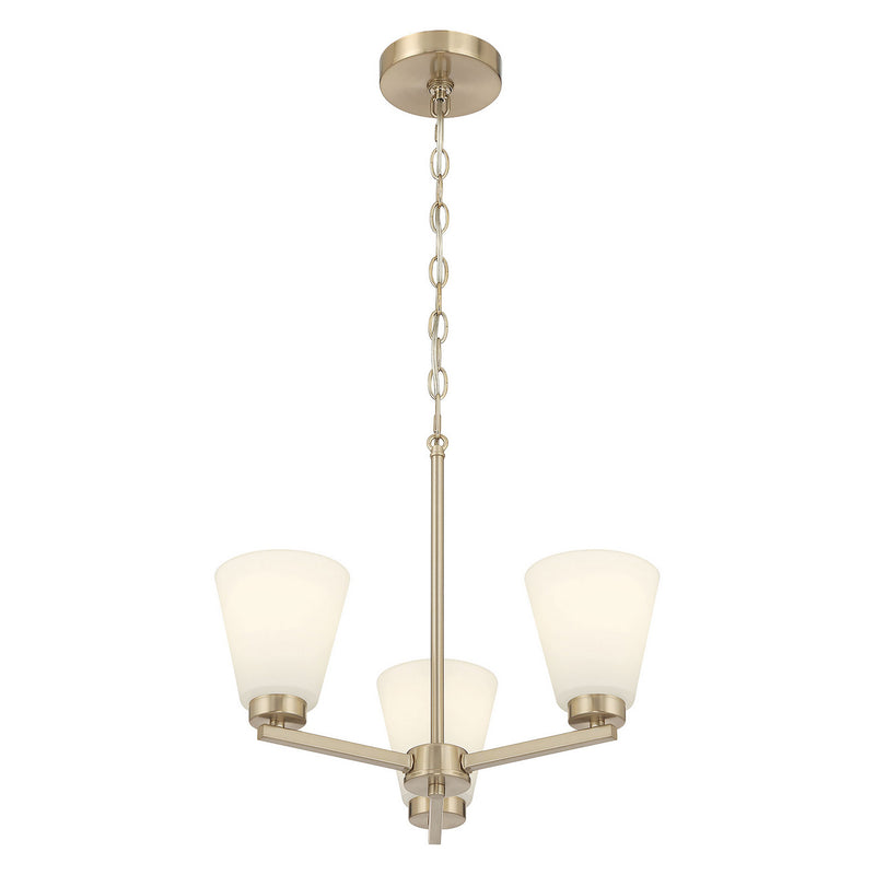 Millennium 64103WG-MG Three Light Chandelier, Modern Gold