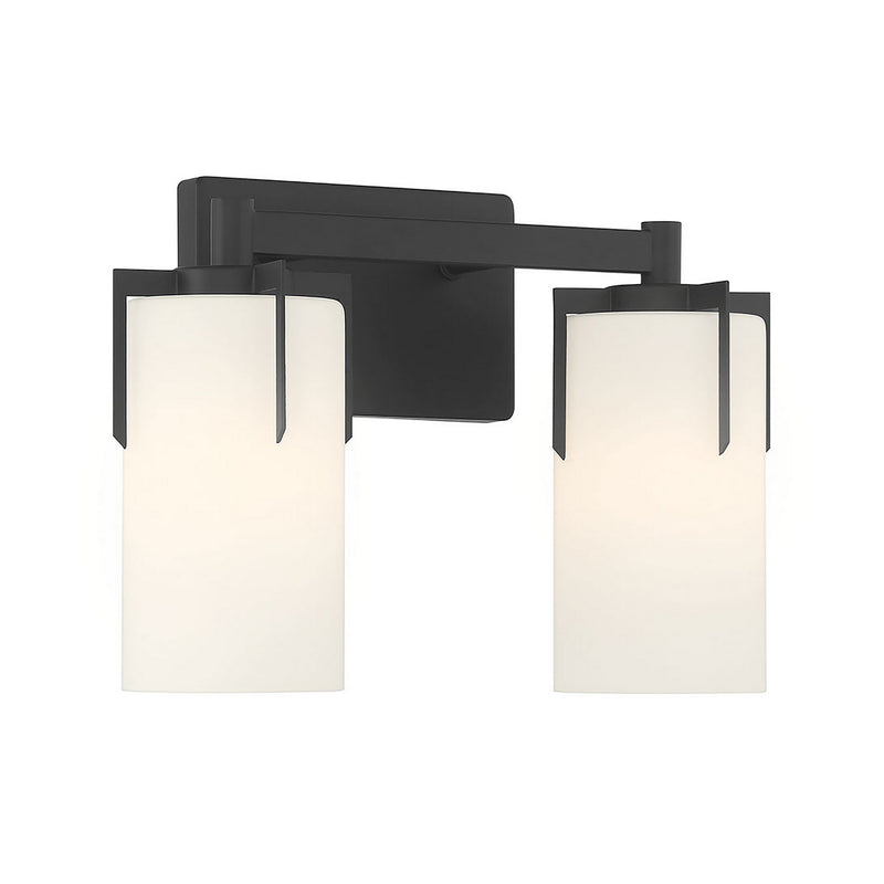 Millennium 65002-MB Two Light Vanity, Matte Black