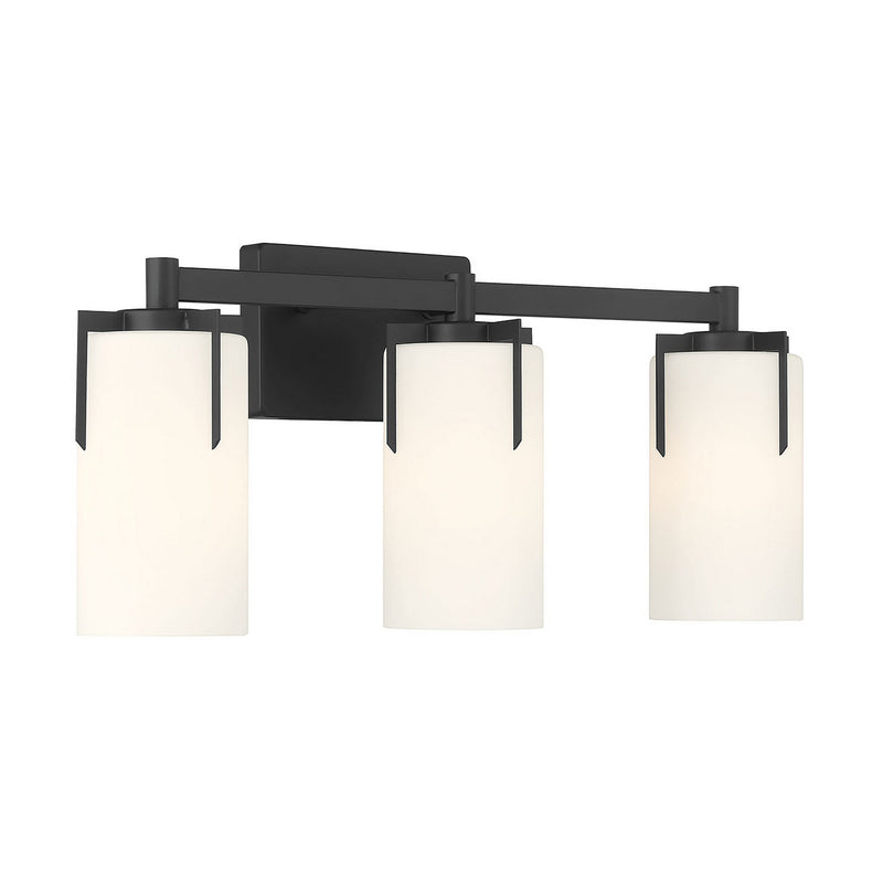Millennium 65003-MB Three Light Vanity, Matte Black