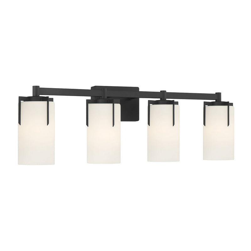 Millennium 65004-MB Four Light Vanity, Matte Black