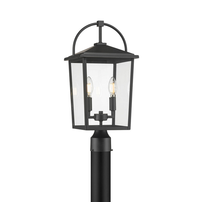 Millennium 66302-PBK Two Light Post Lantern, Powder Coated Black