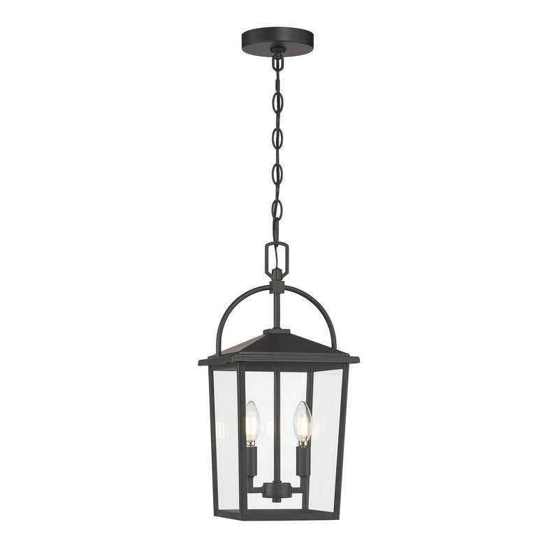 Millennium 66402-PBK Two Light Hanging Lantern, Powder Coated Black