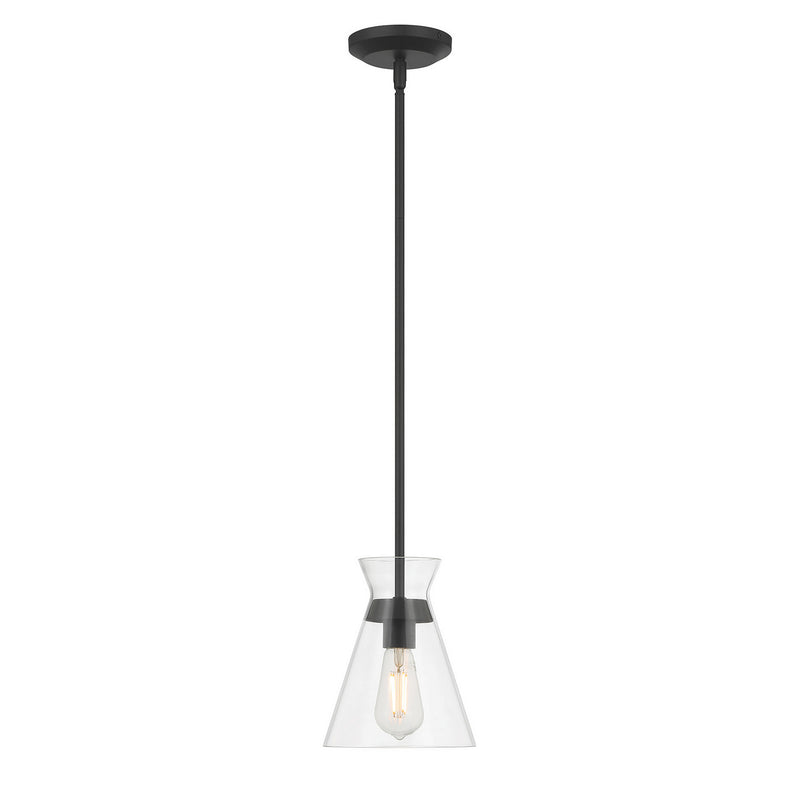 Millennium 69001-MB One Light Mini Pendant, Matte Black