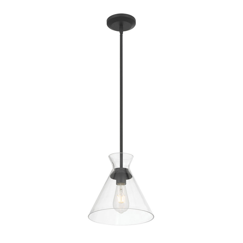 Millennium 69101-MB One Light Pendant, Matte Black