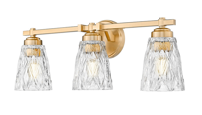Z-Lite 1960-3V-MGLD Three Light Vanity, Modern Gold