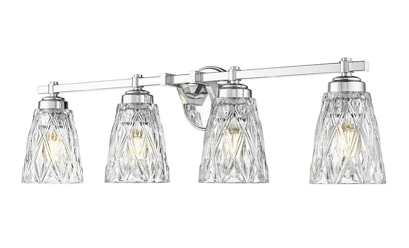 Z-Lite 1960-4V-CH Four Light Vanity, Chrome