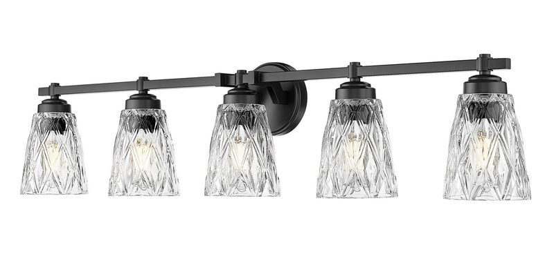 Z-Lite 1960-5V-MB Five Light Vanity, Matte Black