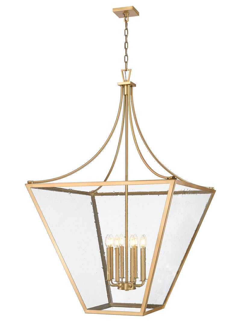 Z-Lite 1961-8RB Eight Light Chandelier, Rubbed Brass