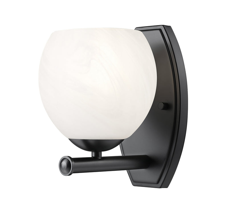 Z-Lite 1963-1S-MB One Light Wall Sconce, Matte Black