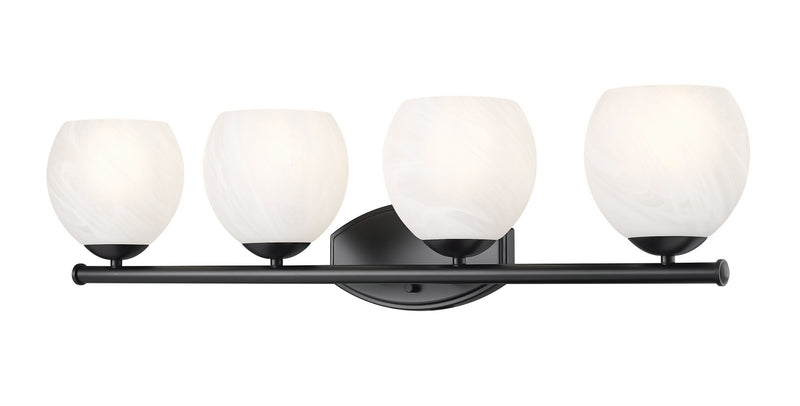 Z-Lite 1963-4V-MB Four Light Vanity, Matte Black
