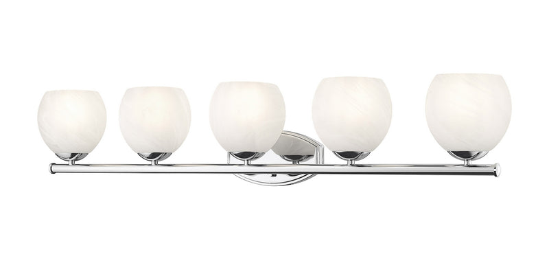 Z-Lite 1963-5V-CH Five Light Vanity, Chrome