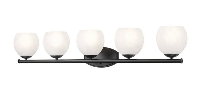 Z-Lite 1963-5V-MB Five Light Vanity, Matte Black