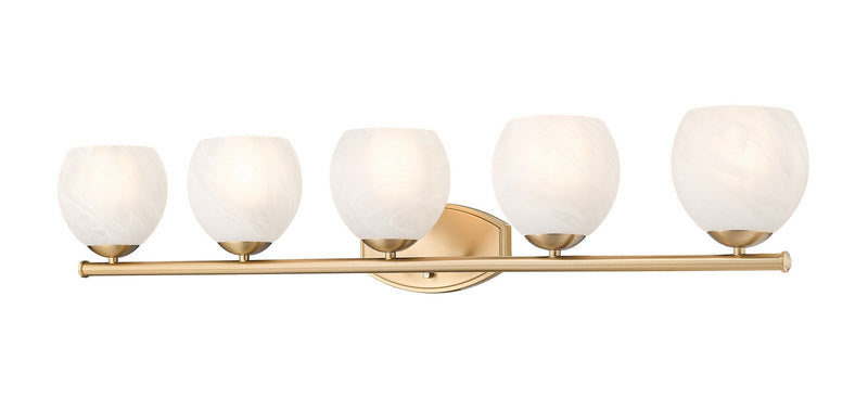 Z-Lite 1963-5V-MGLD Five Light Vanity, Modern Gold