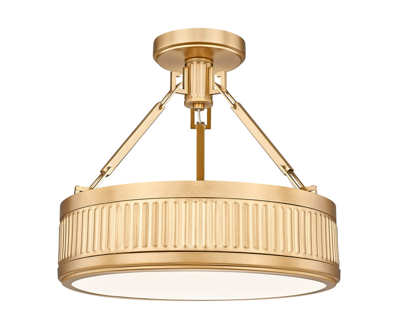 Z-Lite 3046SF15-MGLD-LED LED Semi Flush Mount, Modern Gold