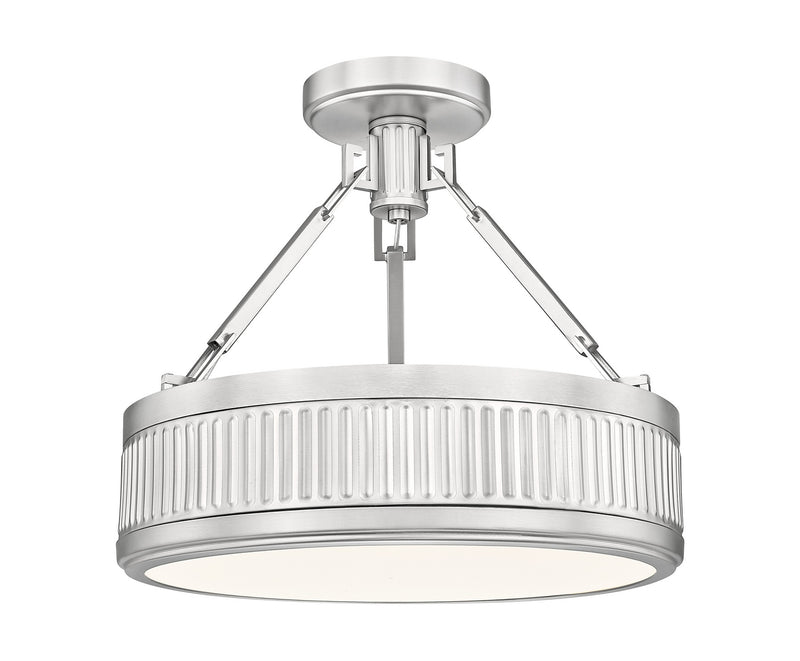 Z-Lite 3046SF15-SN-LED LED Semi Flush Mount, Satin Nickel