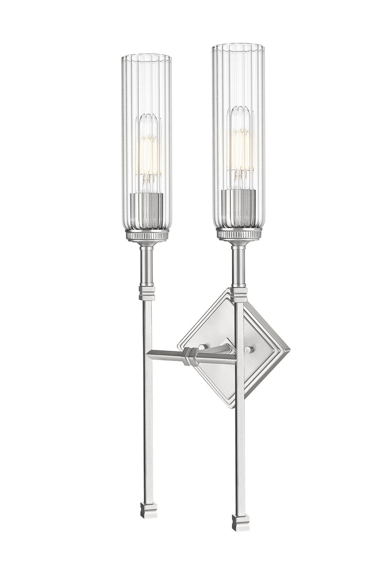 Z-Lite 3047-2S-BN Two Light Wall Sconce, Brushed Nickel