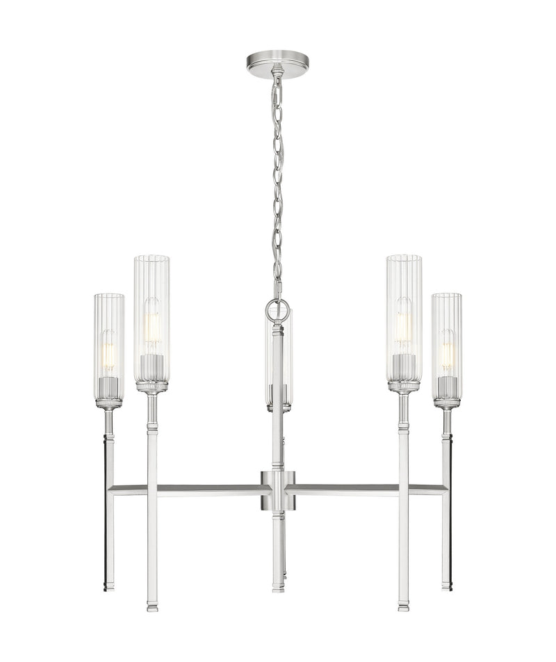 Z-Lite 3047-5BN Five Light Chandelier, Brushed Nickel