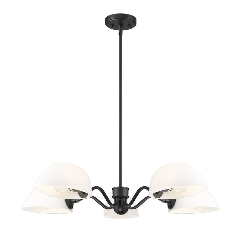Z-Lite 3048-5MB Five Light Chandelier, Matte Black