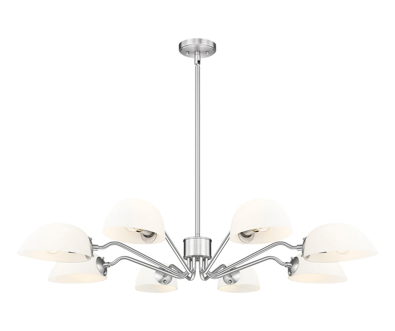 Z-Lite 3048-8BN Eight Light Chandelier, Brushed Nickel