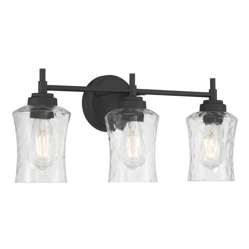 Millennium 909103-MB Three Light Vanity, Matte Black