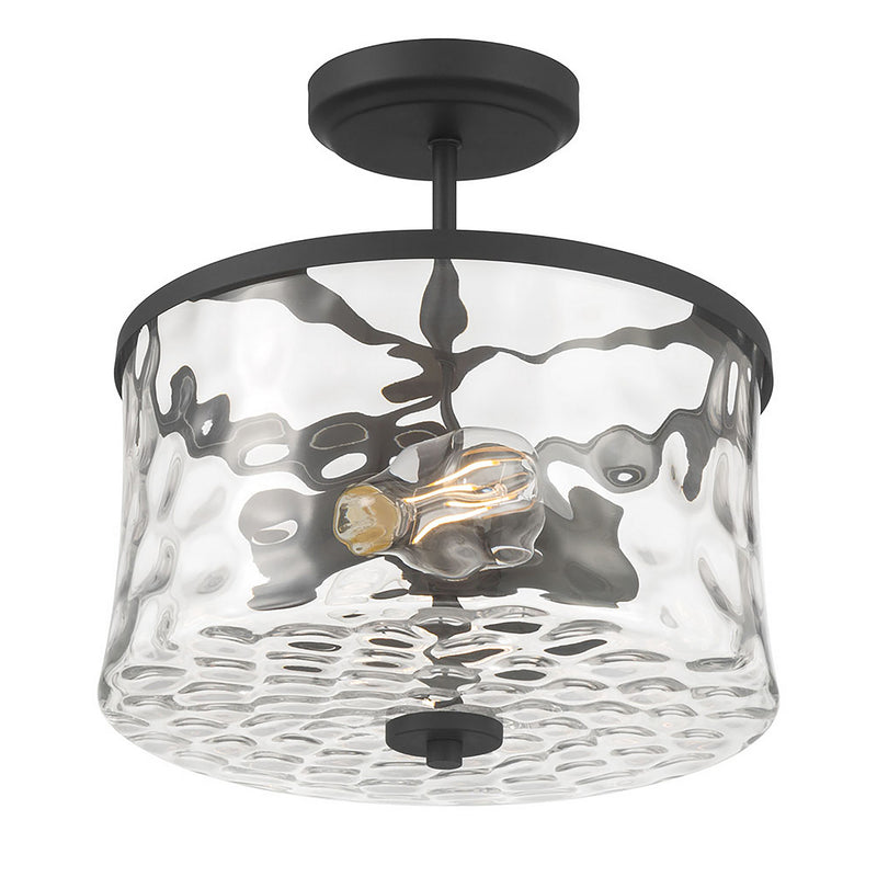 Millennium 909201-MB Two Light Semi-Flush Mount, Matte Black