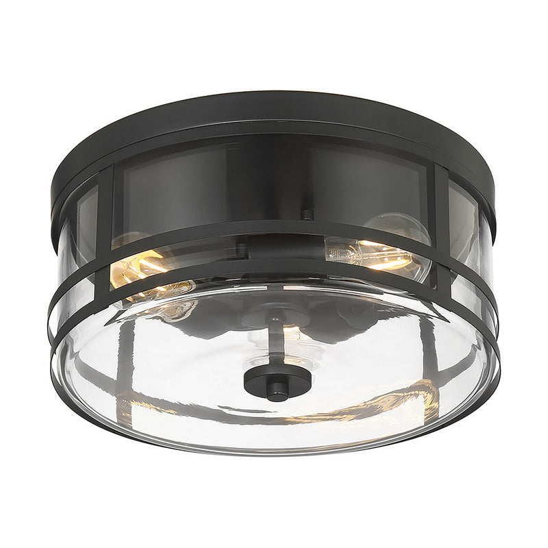 Millennium 91013-MB Three Light Flush Mount, Matte Black