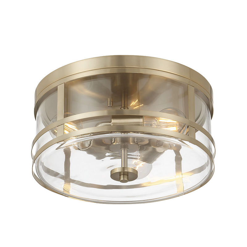 Millennium 91013-MG Three Light Flush Mount, Modern Gold