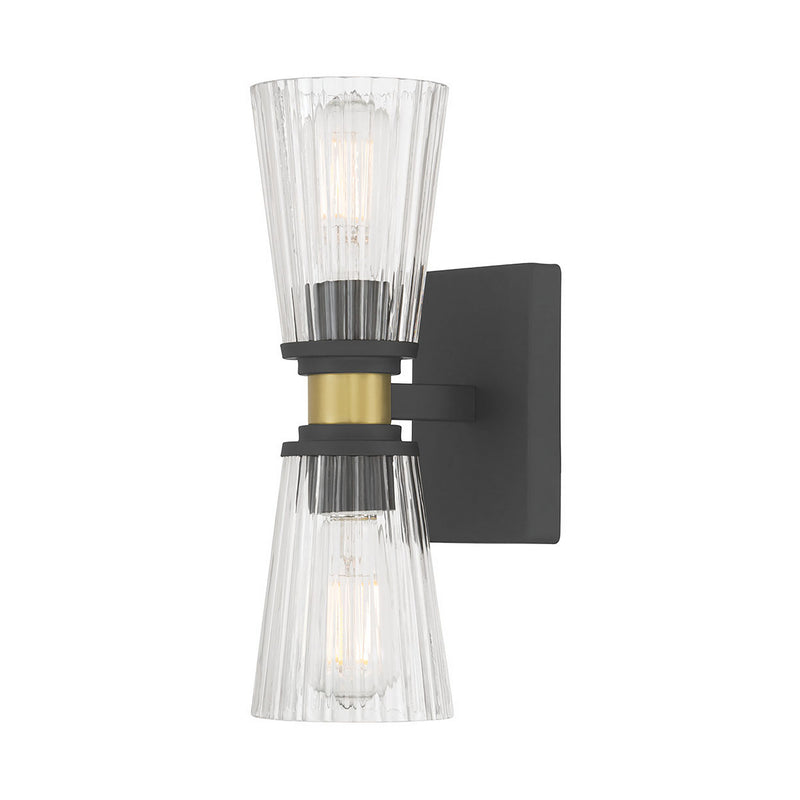 Millennium 9302-MB/VB Two Light Wall Sconce, Matte Black