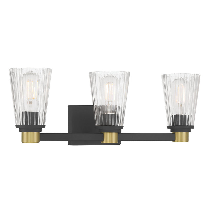 Millennium 9313-MB/VB Three Light Vanity, Matte Black