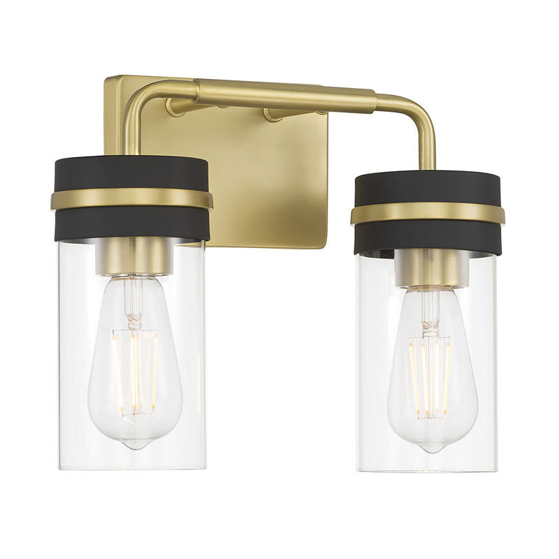 Millennium 95202-VB/MB Two Light Vanity, Vintage Brass