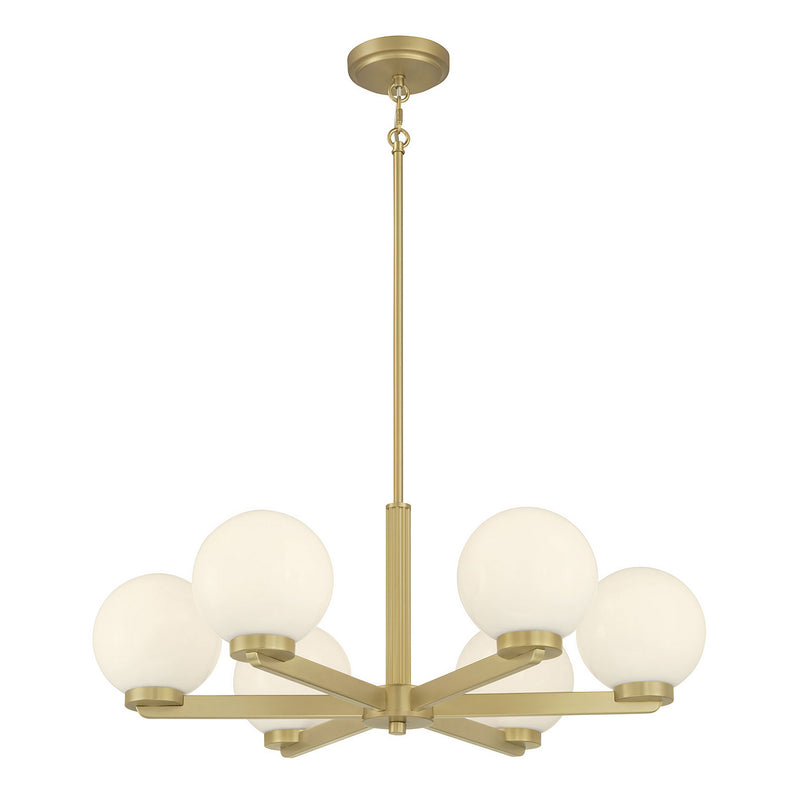 Millennium 97106-VB Six Light Chandelier, Vintage Brass