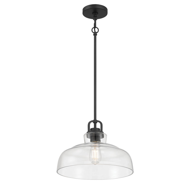 Millennium 98101-MB One Light Pendant, Matte Black