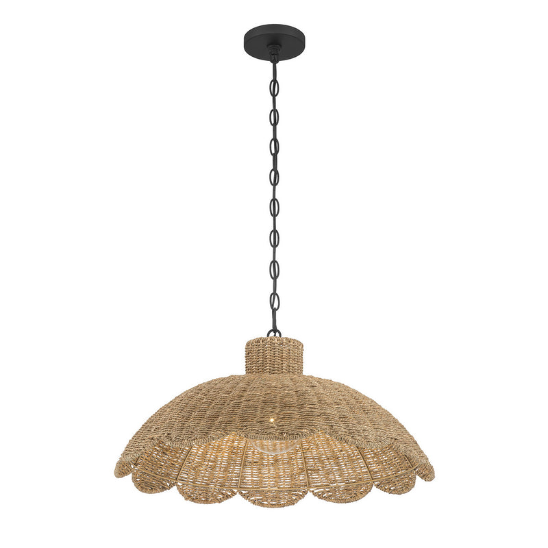 Millennium 99201-MB One Light Pendant, Matte Black