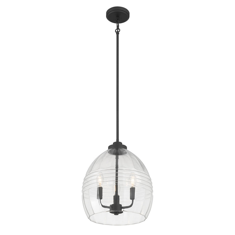 Millennium 9983-MB Three Light Pendant, Matte Black