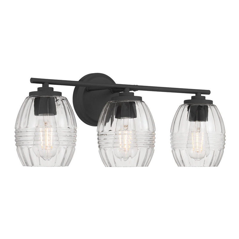 Millennium 9993-MB Three Light Vanity, Matte Black