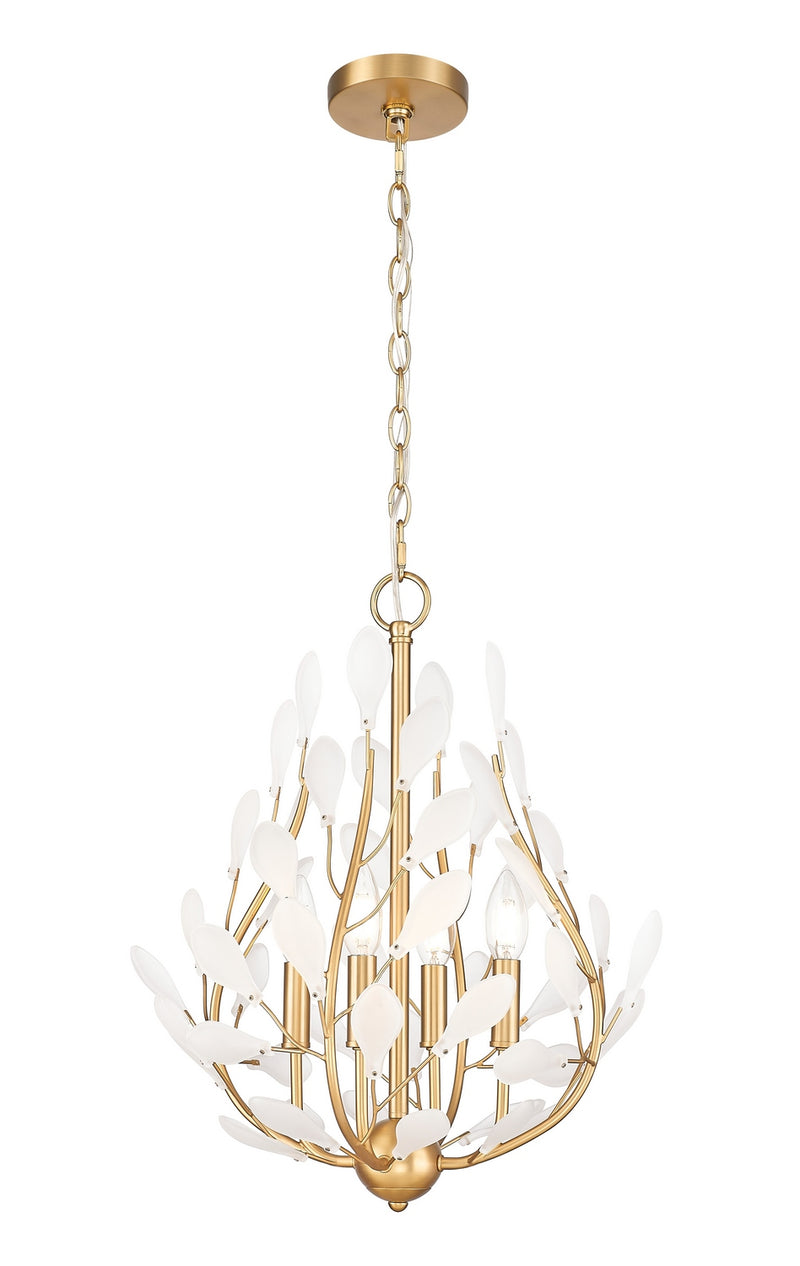 Z-Lite 353-18MGLD Four Light Chandelier, Modern Gold