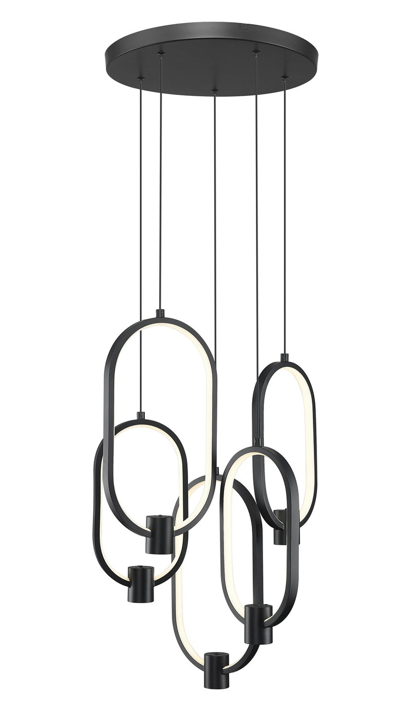 Z-Lite 4101-5MB-LED LED Chandelier, Matte Black