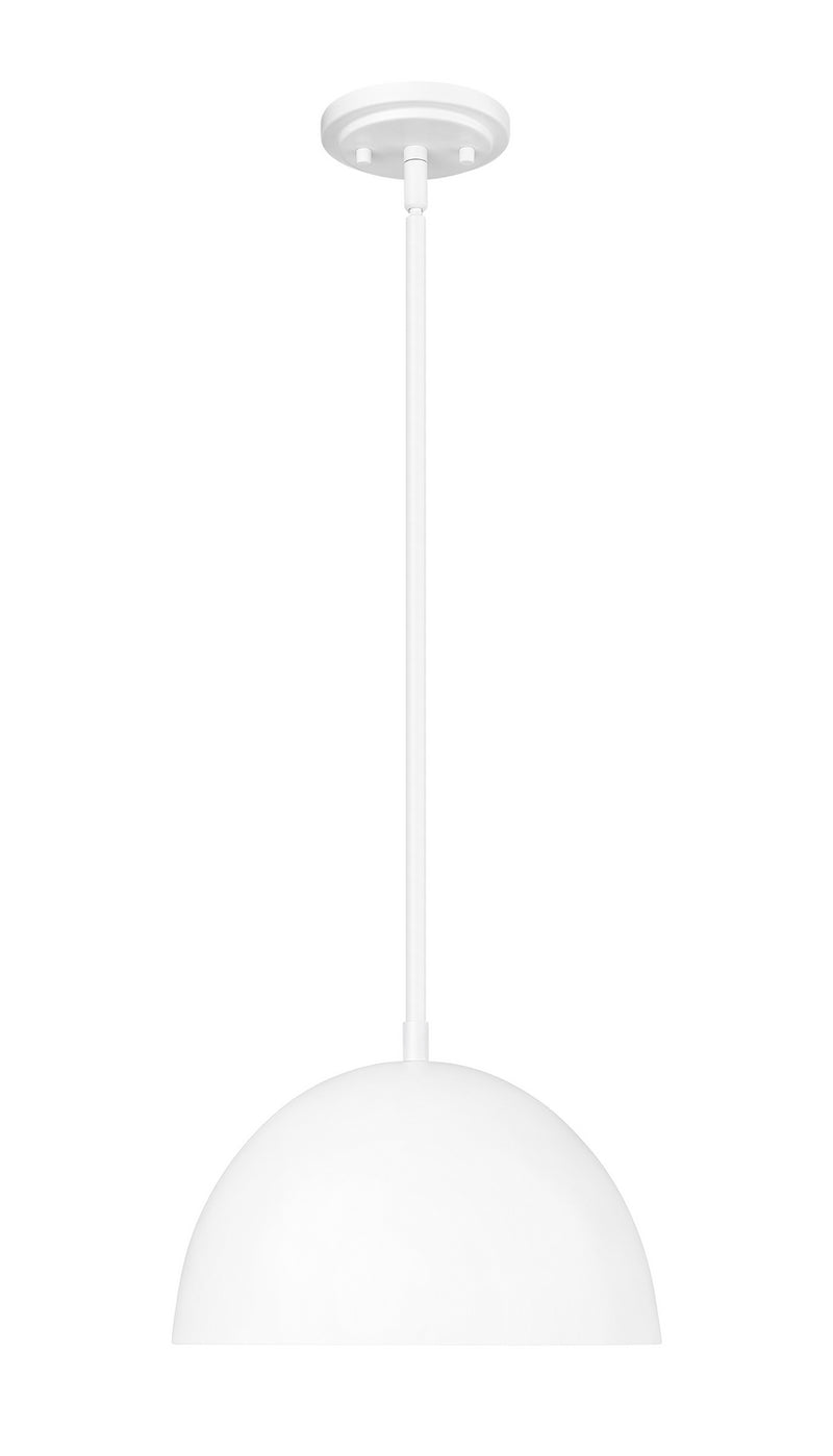 Z-Lite 4501P12-MW One Light Pendant, Matte White