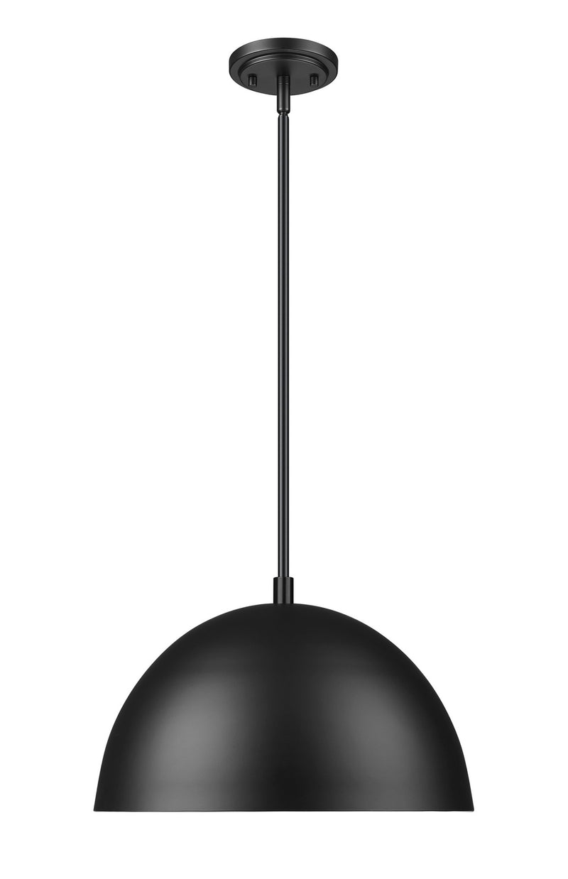 Z-Lite 4501P16-MB One Light Pendant, Matte Black