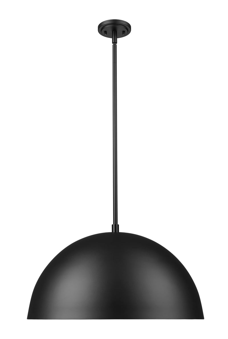 Z-Lite 4501P24-MB Three Light Pendant, Matte Black