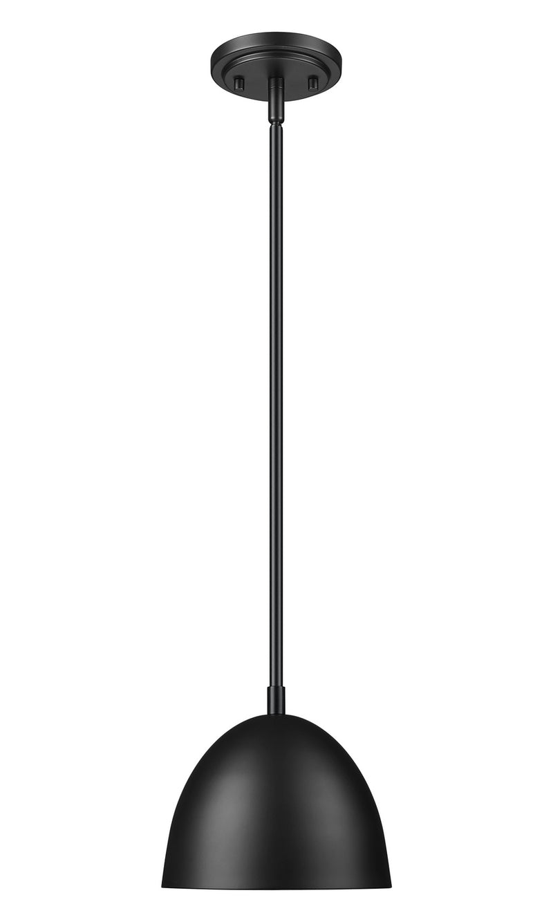 Z-Lite 4501P8-MB One Light Pendant, Matte Black