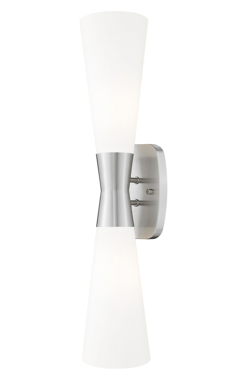 Z-Lite 4504-2SL-BN Two Light Wall Sconce, Brushed Nickel