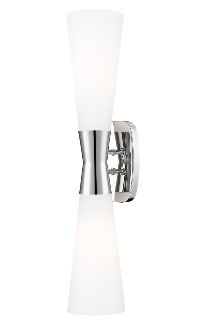 Z-Lite 4504-2SL-PN Two Light Wall Sconce, Polished Nickel
