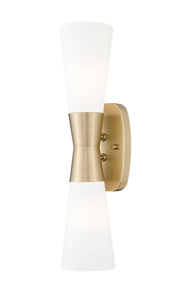Z-Lite 4504-2S-MGLD Two Light Wall Sconce, Modern Gold